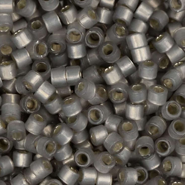 DB0630 Miyuki Delica Seed Beads 11/0 Silver Lined Lt Taupe Alabaster