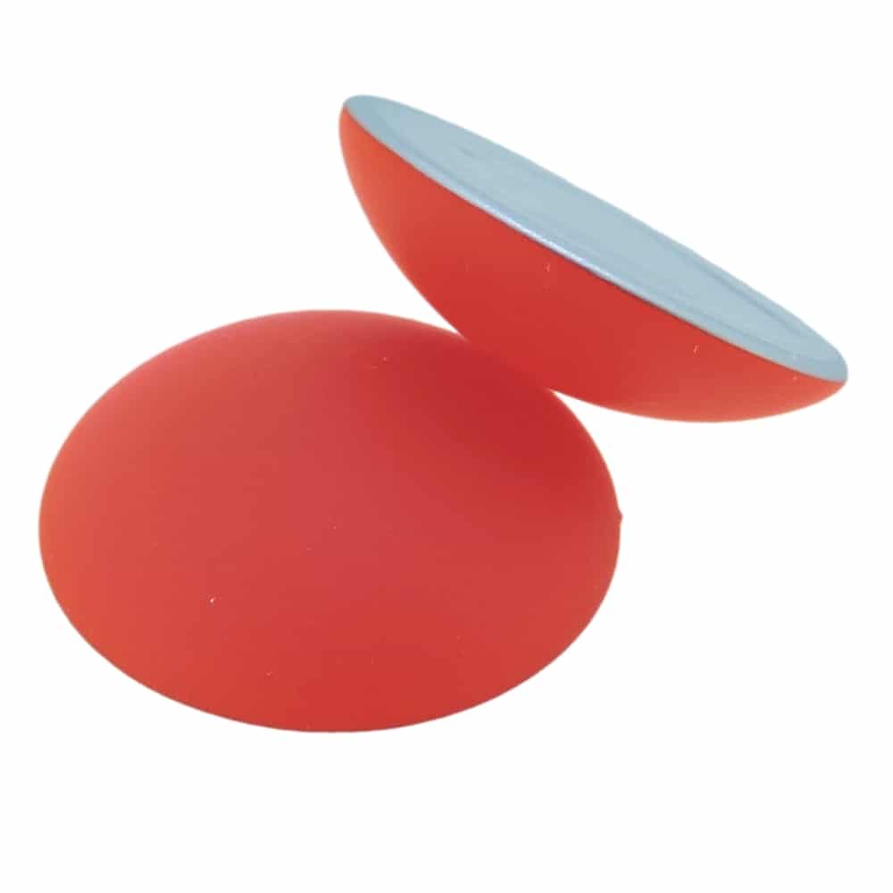 Lunasoft Lucite Cabochon 24mm Round Lt Cherry