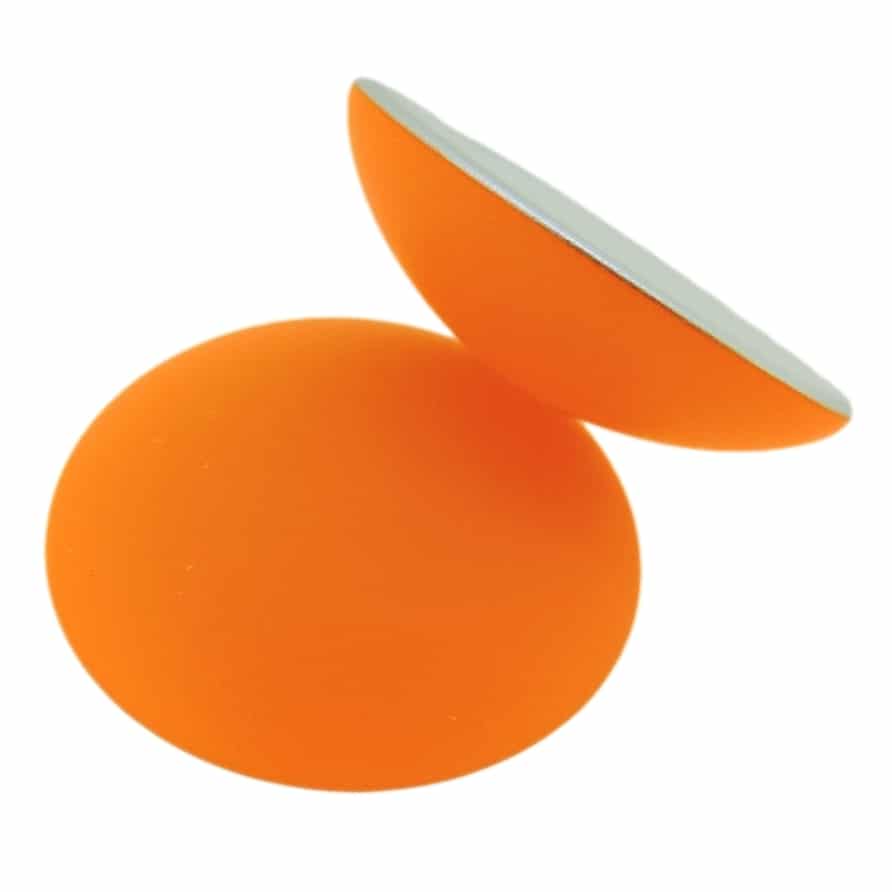 Lunasoft Lucite Cabochon 24mm Round Neon Orange