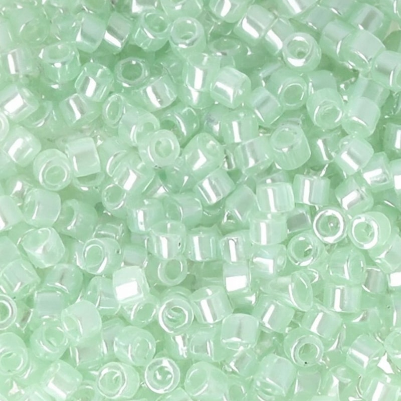 DB1483 Miyuki Delica Seed Beads 11/0 Transparent Mint Luster 7.2GM