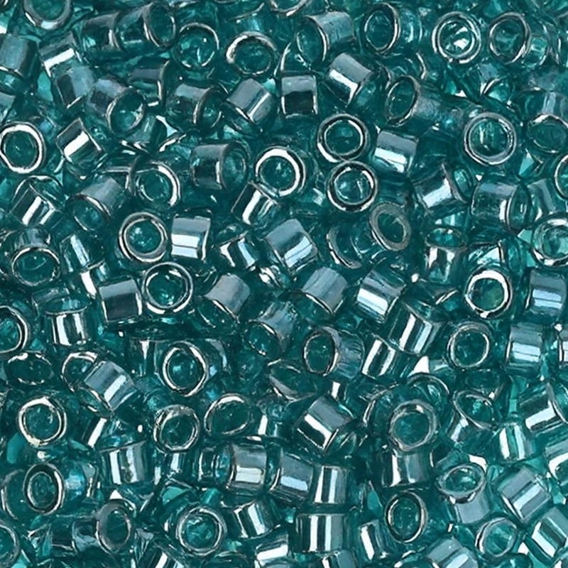 DB1228 Miyuki Delica Seed Beads 11/0 Transparent Caribbean Teal Luster 7.2GM