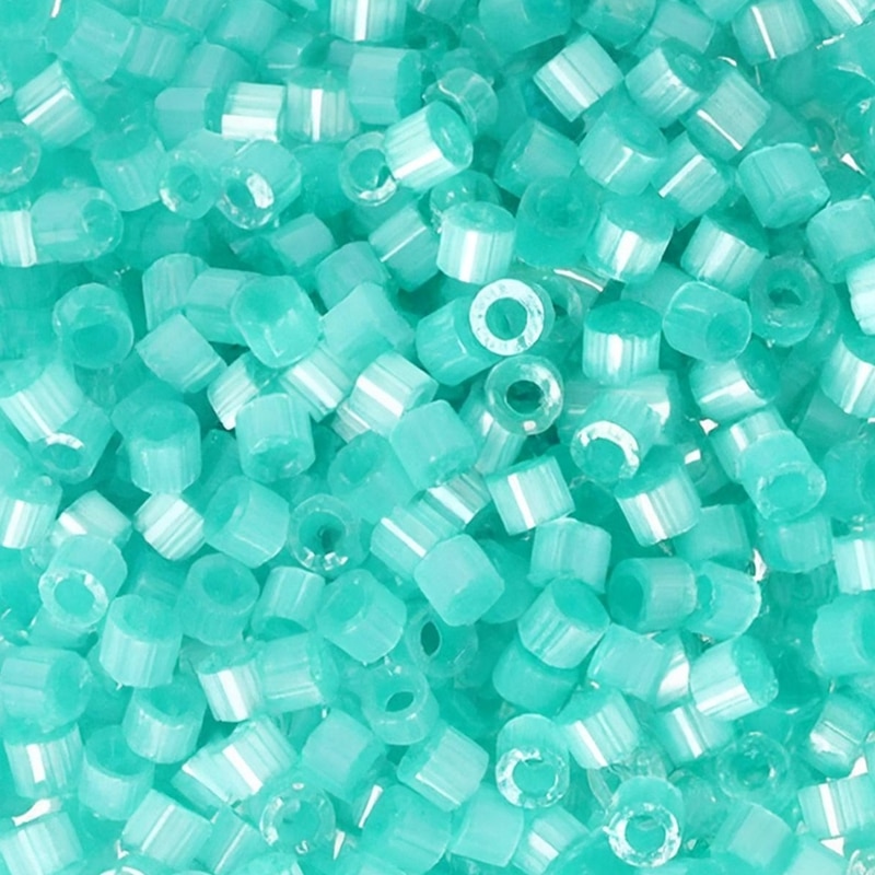DB1813 Miyuki Delica Beads 11/0 Aqua Green Silk Satin 6.2GM