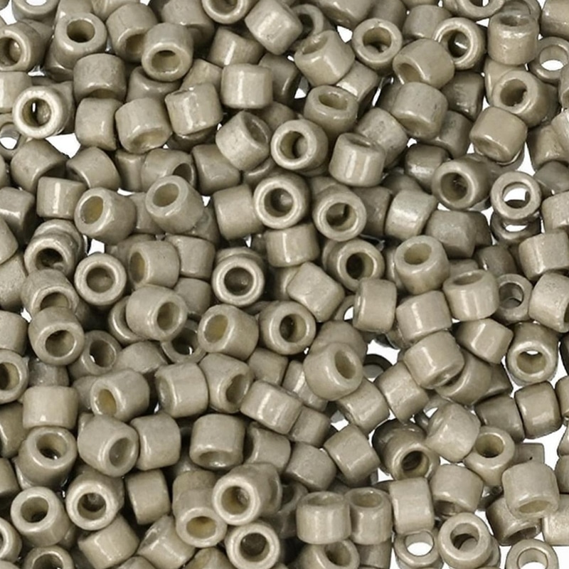 DB1851F Miyuki Delica Seed Beads 11/0 Duracoat Galvanized Matte Lt Pewter 7.2GM