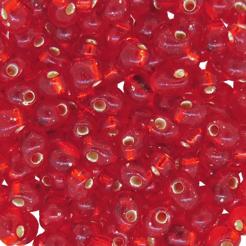 Miyuki Drop Beads 3.4mm 9GM Silver Lined Flame Red
