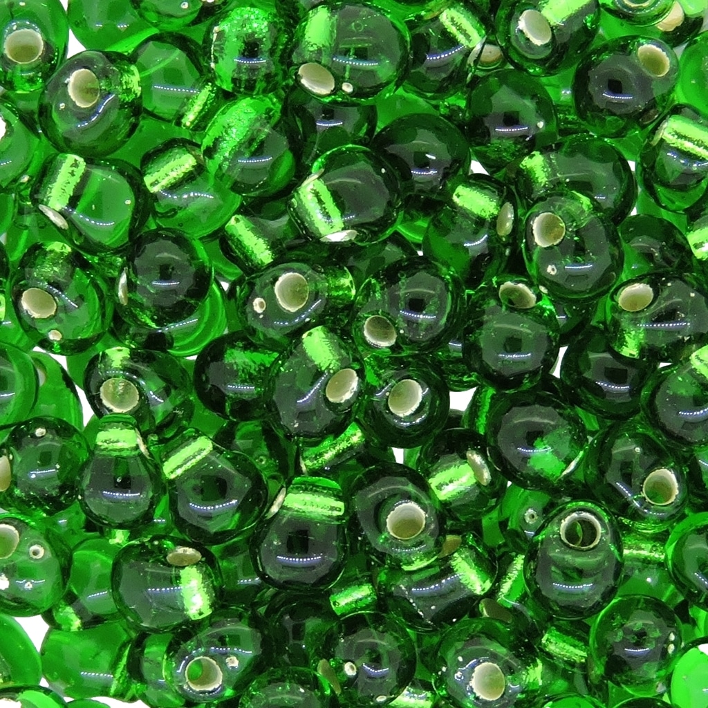 Miyuki Drop Beads 3.4mm 9GM Silver Lined Green