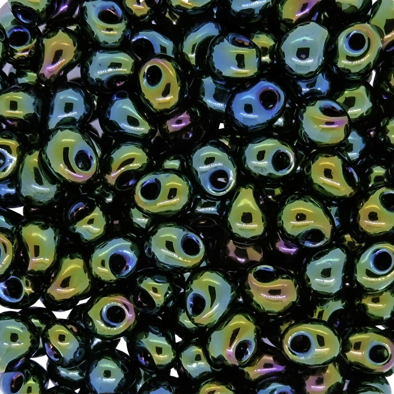 Miyuki Drop Beads 3.4mm 9GM Metallic Green Iris