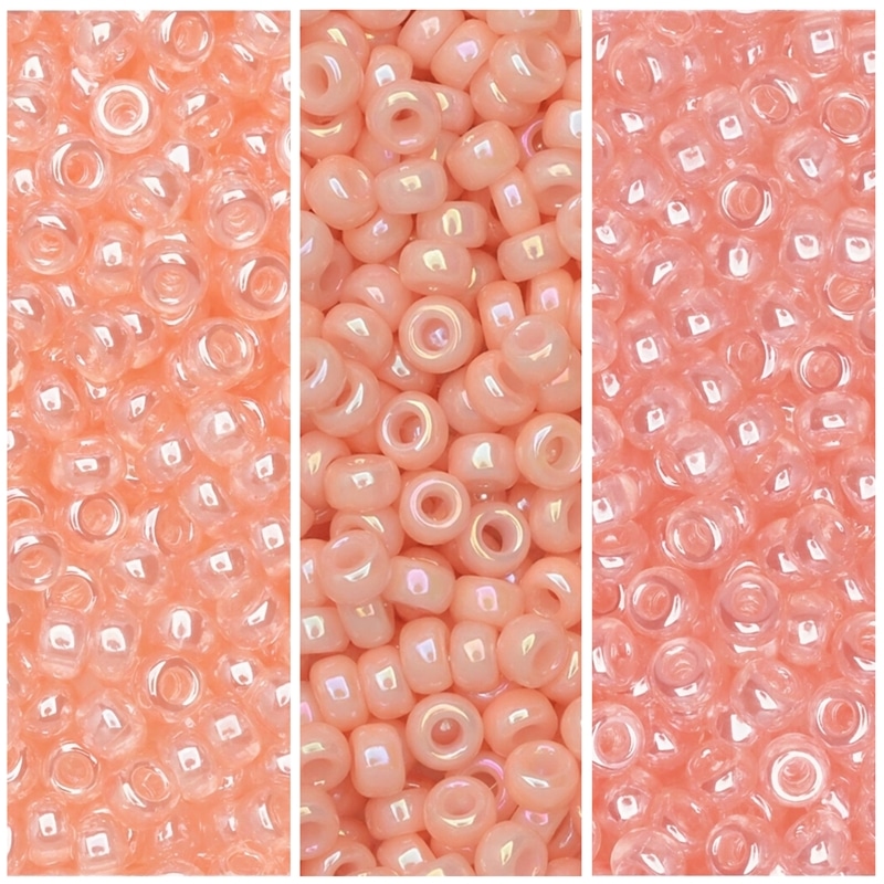 Set of 3 Colors 72GM – Miyuki Round Seed Beads Size 11/0 Peach Blush Collection