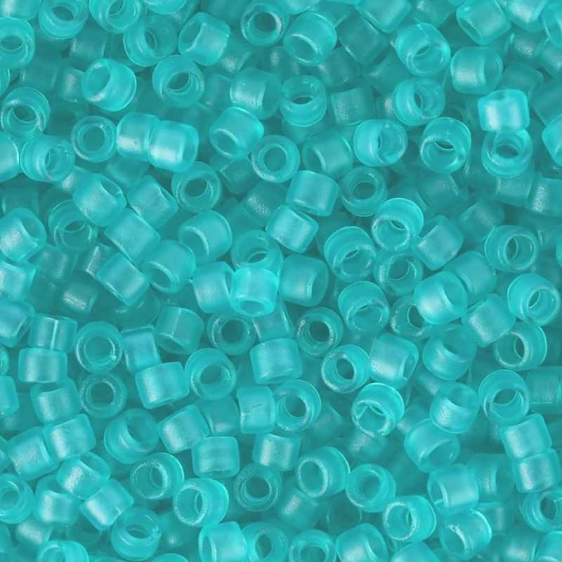 DB0786 Miyuki Delica Beads Size 11/0 Matte Transparent Turquoise 7.2GM