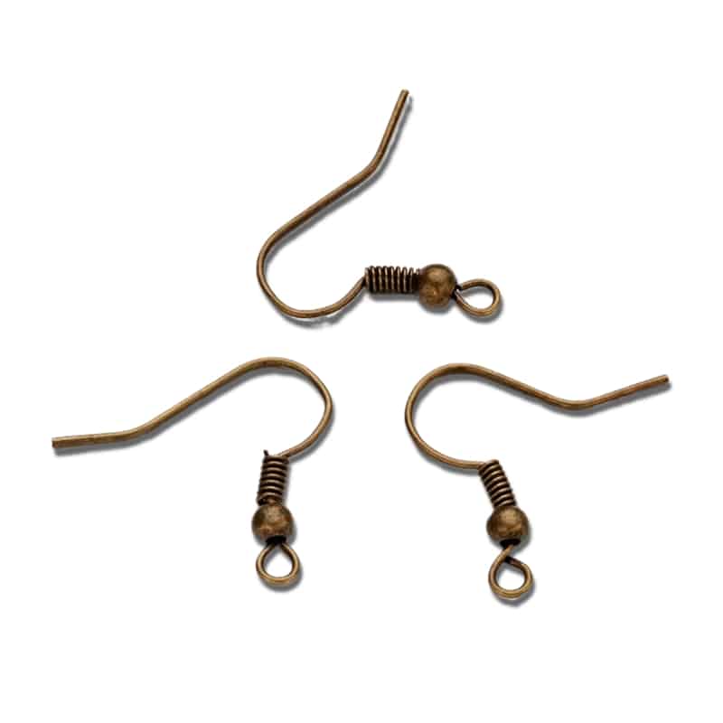 Antique Bronze French Ear Wire Hooks 100pcs
