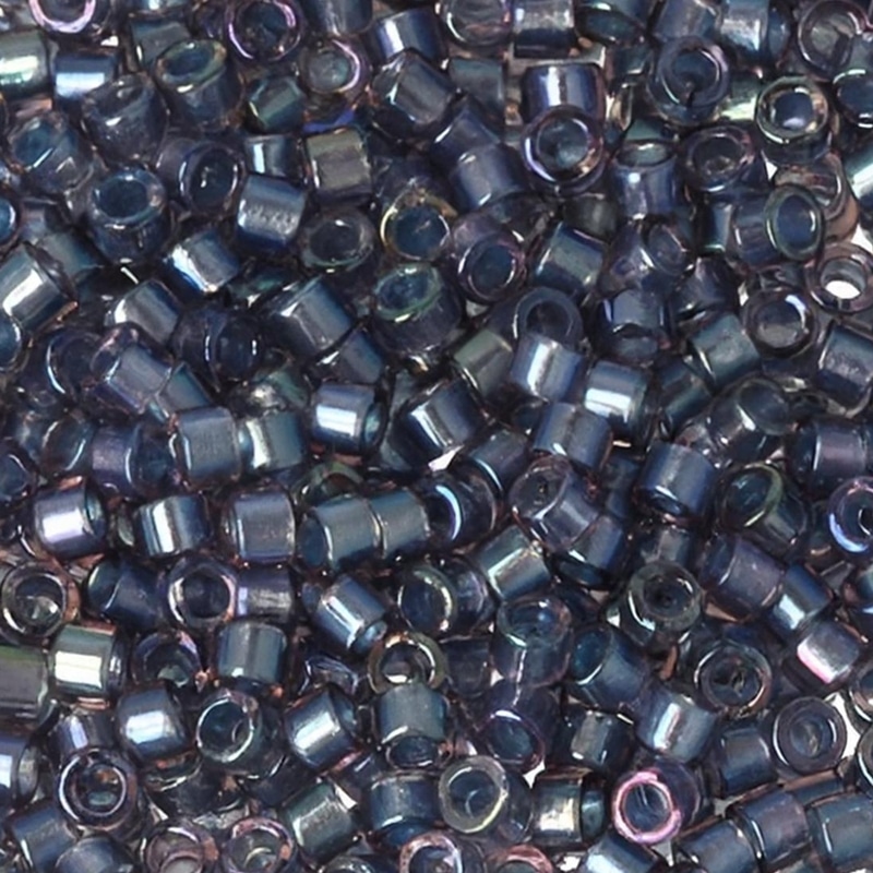 DB2387 Miyuki Delica Seed Beads 11/0 Fancy Lined Anchor Gray 7.2GM