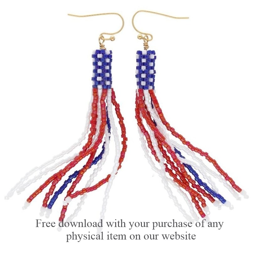 High Flying Flag Earrings Pattern – Free Pattern