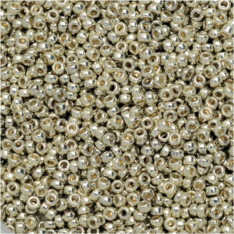 Miyuki Seed Beads Size 15/0 Duracoat Galvanized Silver Bulk 50GM 12,500pcs