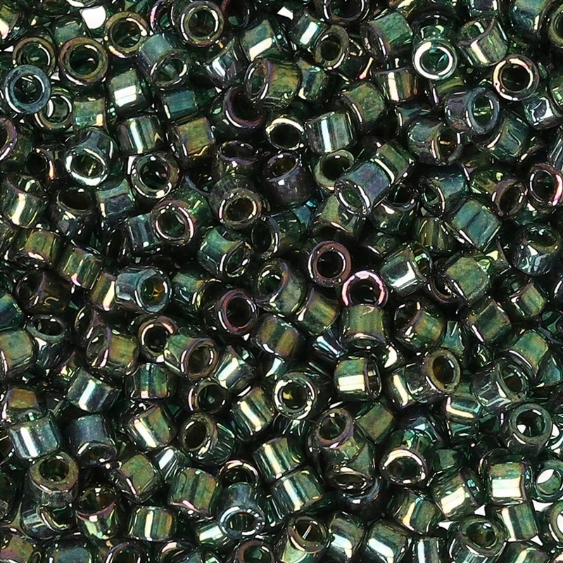 DB0125 Miyuki Delica Seed Beads 11/0 Emerald Gold Luster 7.2GM