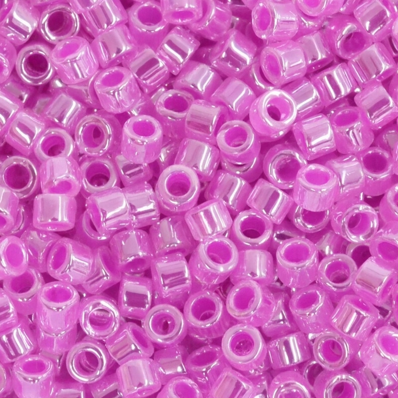 DB0247 Miyuki Delica Beads Size 11/0 Crystal Lined Fuchsia 7.2GM