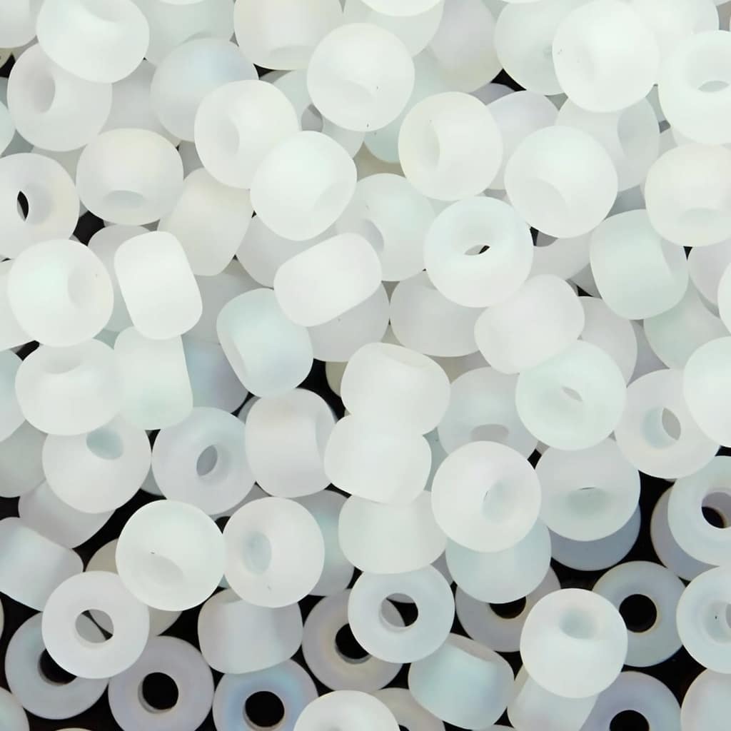 Miyuki Round Seed Beads 6/0 Matte Crystal AB 20GM