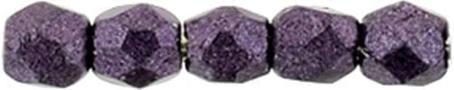 Fire Polished Faceted 2mm Round Beads 50pcs – Saturated Metallic Tawny Port