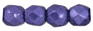 Fire Polished Faceted 2mm Round Beads 50pcs – Saturated Metallic Ultra Violet