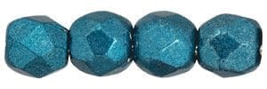 Fire Polished Faceted 2mm Round Beads 50pcs – Saturated Metallic Quetzal Green