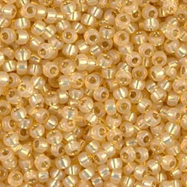 Miyuki Round Seed Beads Size 11/0 Light Topaz Silver-Lined 23.5GM