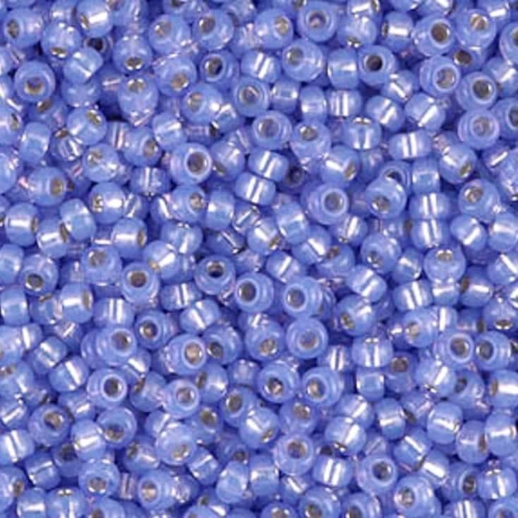 Miyuki Round Seed Beads Size 11/0 Violet Silver Lined Alabaster 24GM