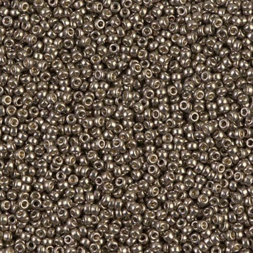 Miyuki Round Seed Beads 15/0 Duracoat Galvanized Pewter 8.2GM
