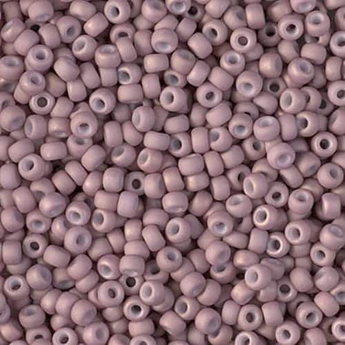 Miyuki Round Seed Beads Size 8/0 Matte Antique Rose Pink Gold Luster 22GM