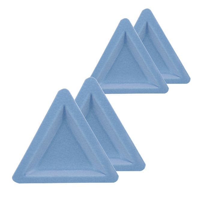 Triangle Trays Flocked Sorting Trays for Beads 2 Sizes 4Pcs