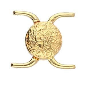 Cymbal Magnetic Clasp 2pcs Souda II for 11/0 Beads 24KT Gold Pld