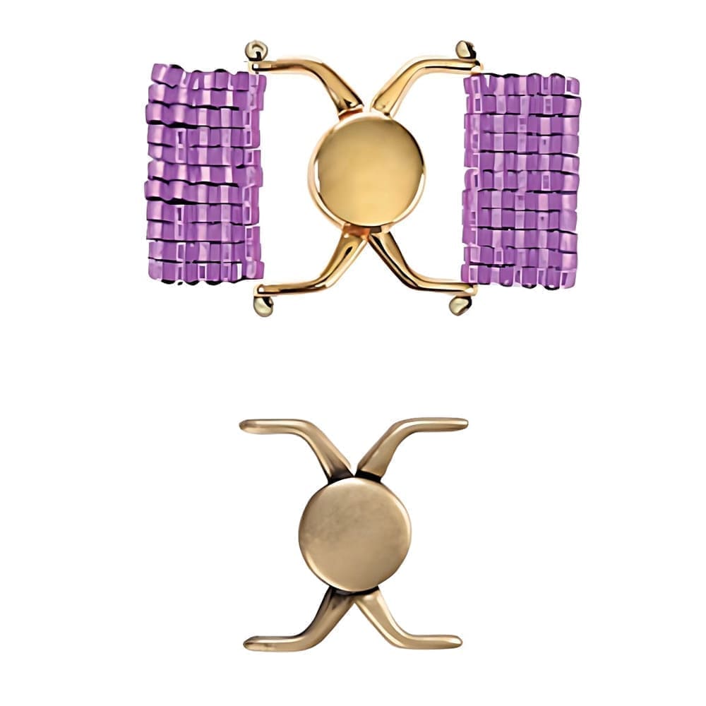 Cymbal Magnetic Clasp Kissamos II for Delica Beads Antique Brass