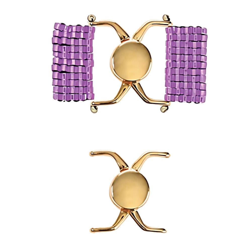 Cymbal Magnetic Clasp Kissamos II for Delica Beads Gold Plated