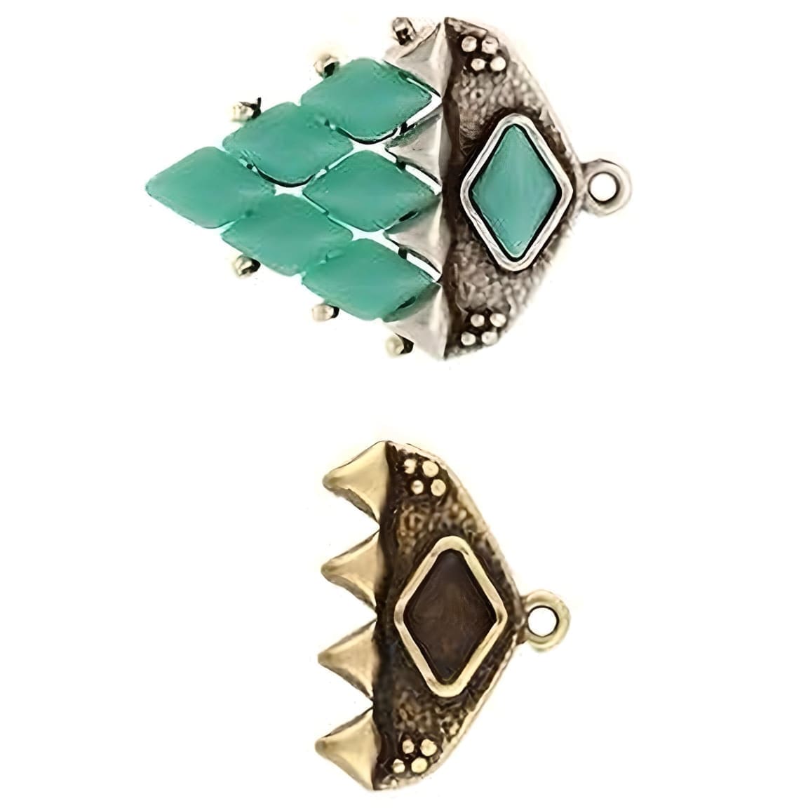 Cymbal Bead End 2pcs Kipos IV for Gemduo Beads Antique Brass