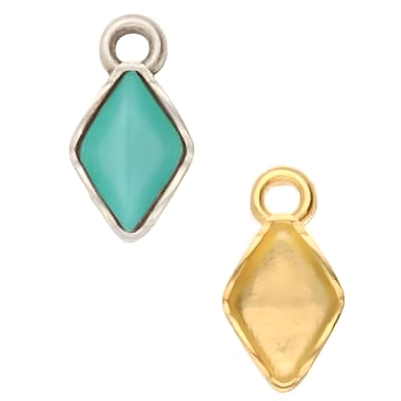 Cymbal Pendant Setting 4pcs Zenia for GemDuo Beads 24K Gold Plated