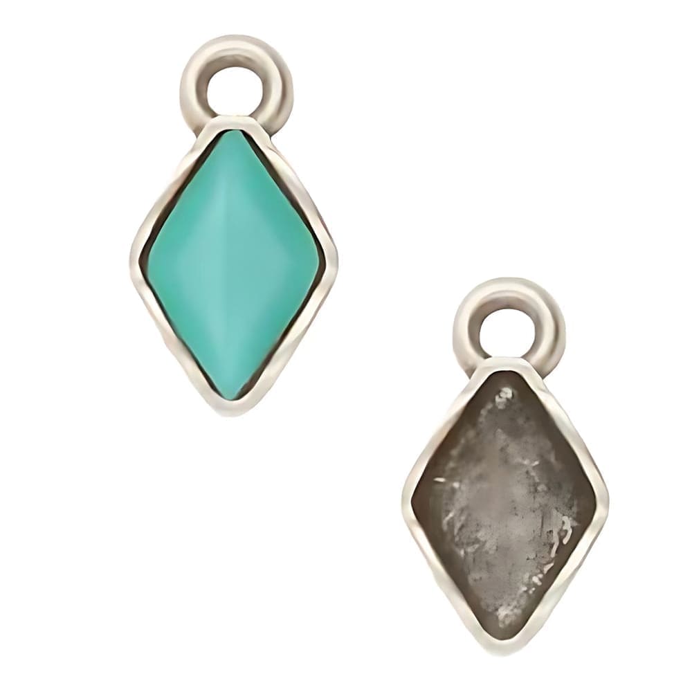 Cymbal Pendant Setting 4pcs Zenia for GemDuo Beads Antique Silver
