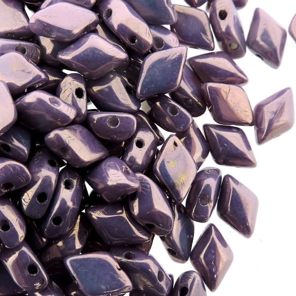 GemDuo Beads 2-Hole 8x5mm 10GM – Chalk Vega Purple Luster
