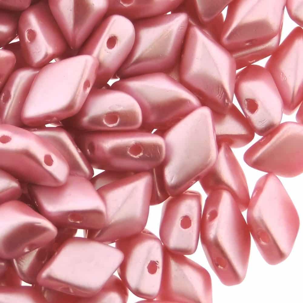 GemDUO 2-Hole beads 8x5mm 10GM – Pastel Pink