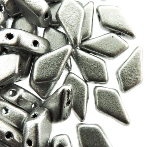 Kite Beads 2-Hole 9x5mm 9GM – Aluminum Silver