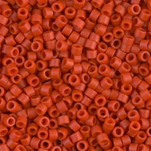 DB0795 Miyuki Delica Seed Beads 11/0 Matte Opaque Vermilion 7.2GM