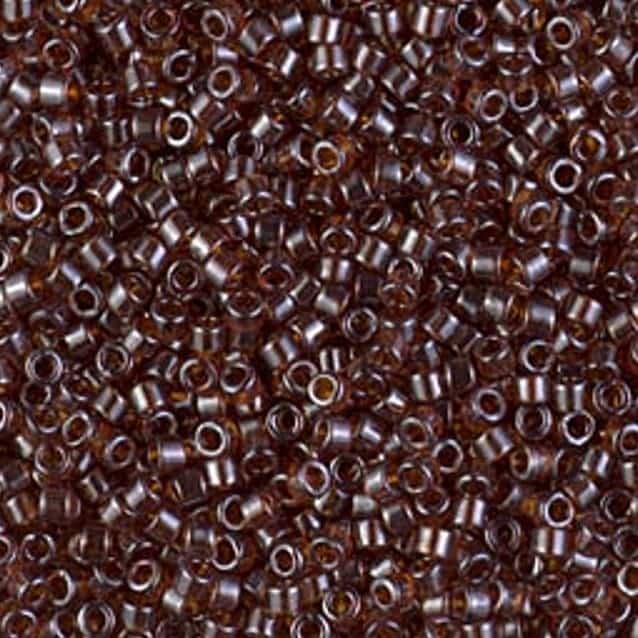 DB1891 Miyuki Delica Seed Beads 11/0 Transparent Dark Topaz Luster 7.2GM