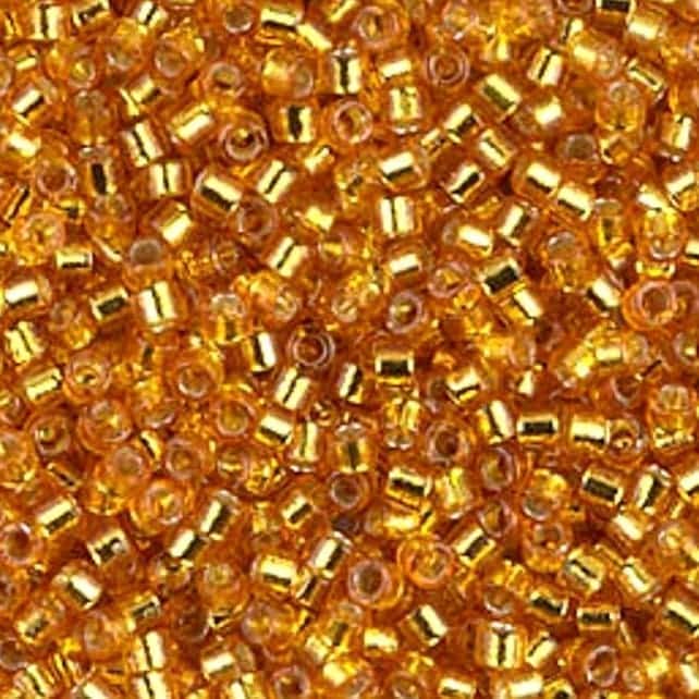 DB2157 Miyuki Delica Seed Beads 11/0 Duracoat Silver Lined Yellow Gold 7GM