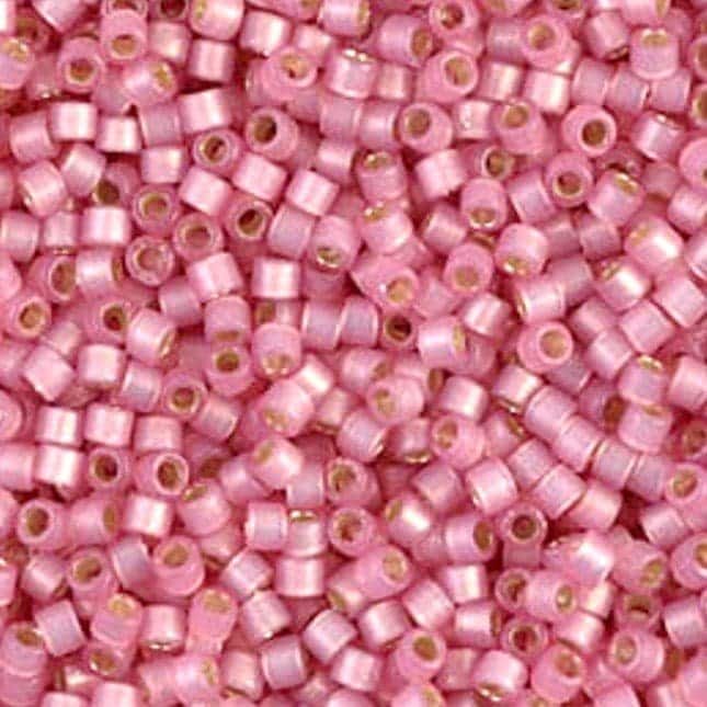 DB2189 Miyuki Delica Seed Beads 11/0 Duracoat Silver Lined Semi Frosted Honeysuckle 7.2GM