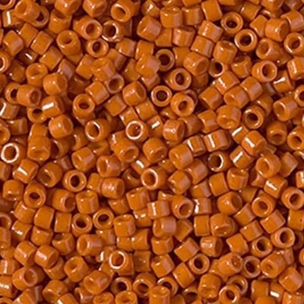 DB2352 Miyuki Delica Seed Beads Size 11/0 Duracoat Opaque Orange Rust 7.2GM