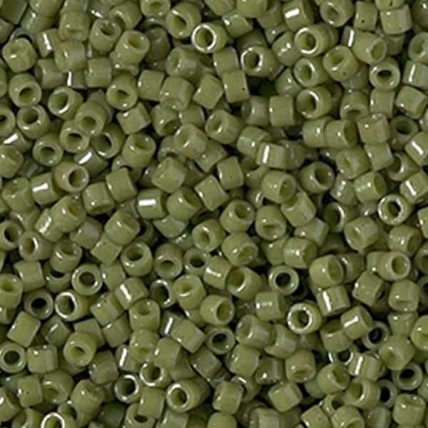 DB2357 Miyuki Delica Seed Beads 11/0 Duracoat Opaque Army Green 7.2GM
