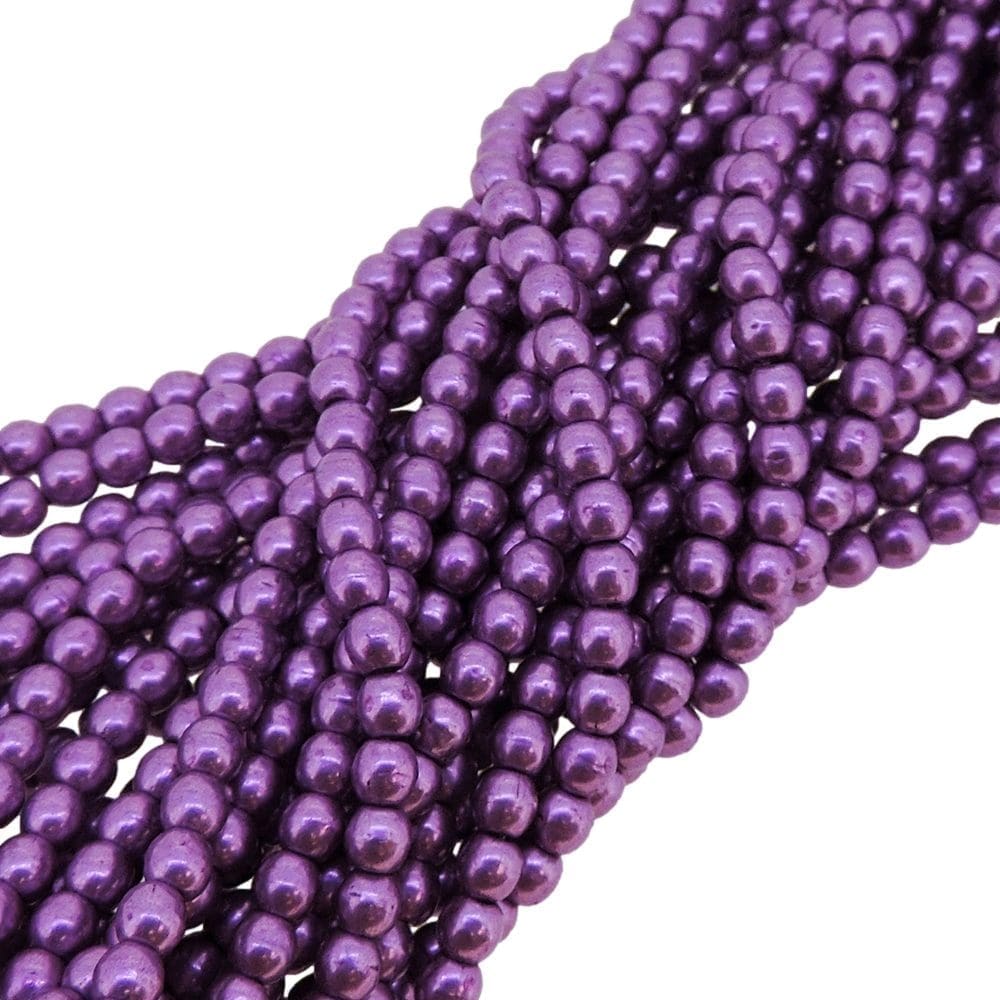 Czech Round Druk Beads 3mm – Saturated Metallic Spring Crocus 100pcs
