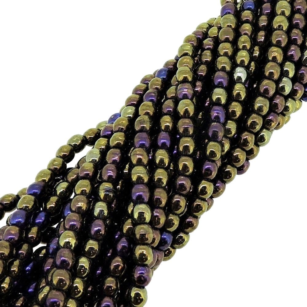 Czech Round Druk Beads 3mm – Brown Iris 100pcs