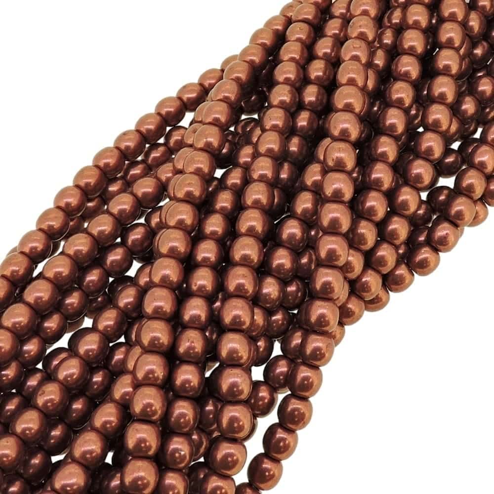 Czech Round Druk Beads 4mm – Saturated Metallic Valiant Poppy 100pcs