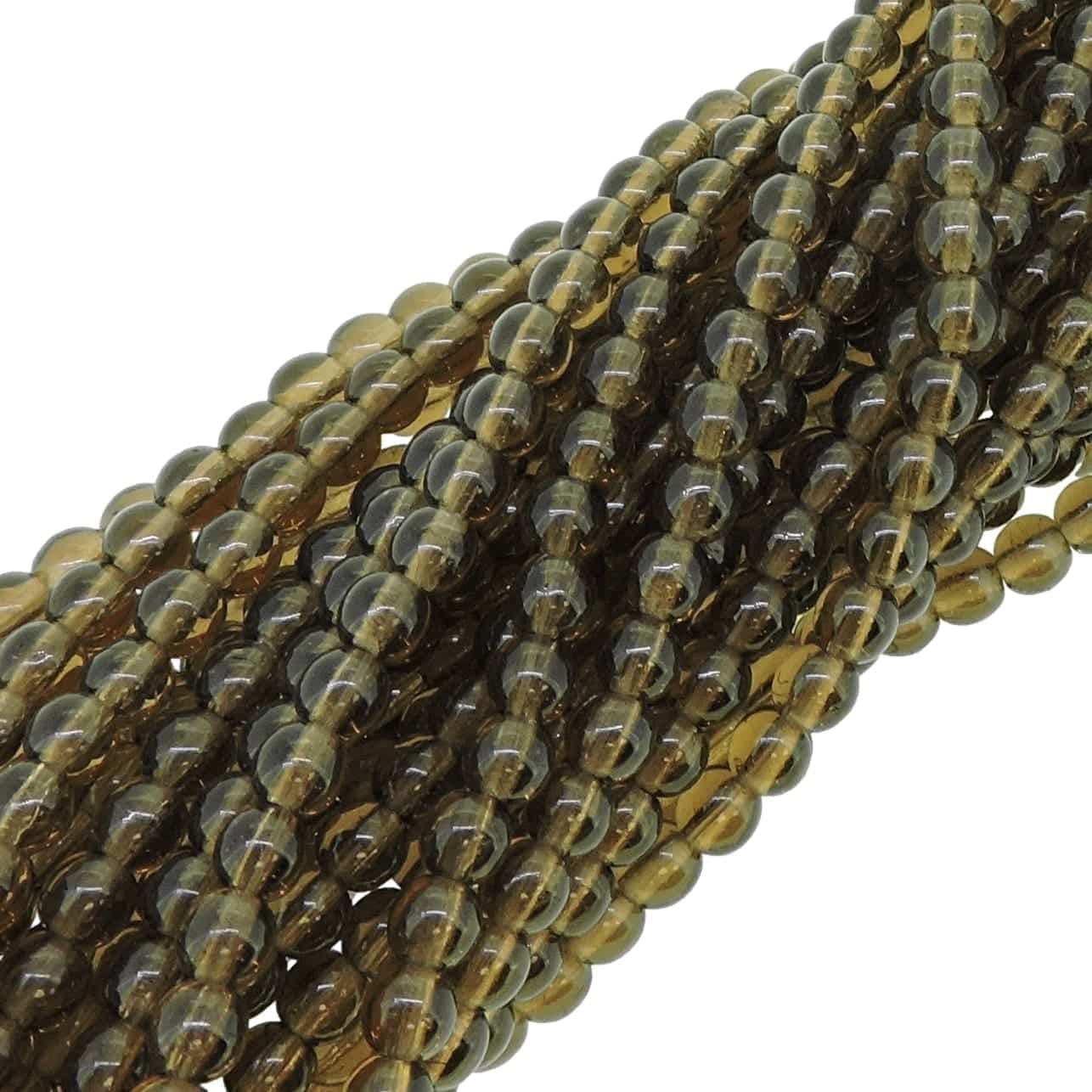 Czech Round Druk Beads 4mm – Smoky Topaz 100pcs