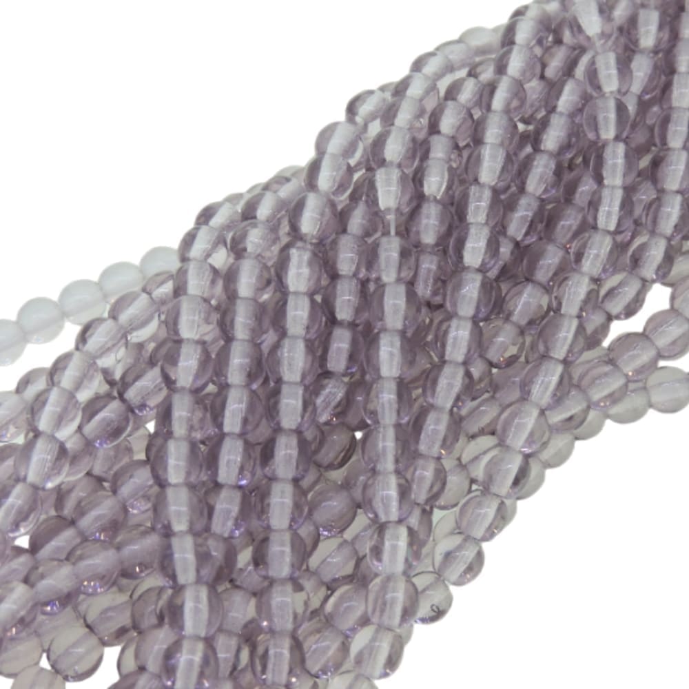 Czech Round Druk Beads 4mm – Light Amethyst 100pcs