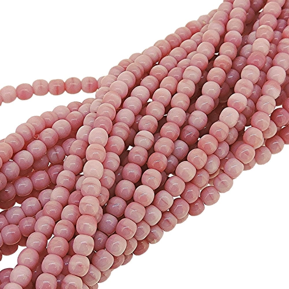 Czech Round Druk Beads 4mm – Opaque Pink 100pcs