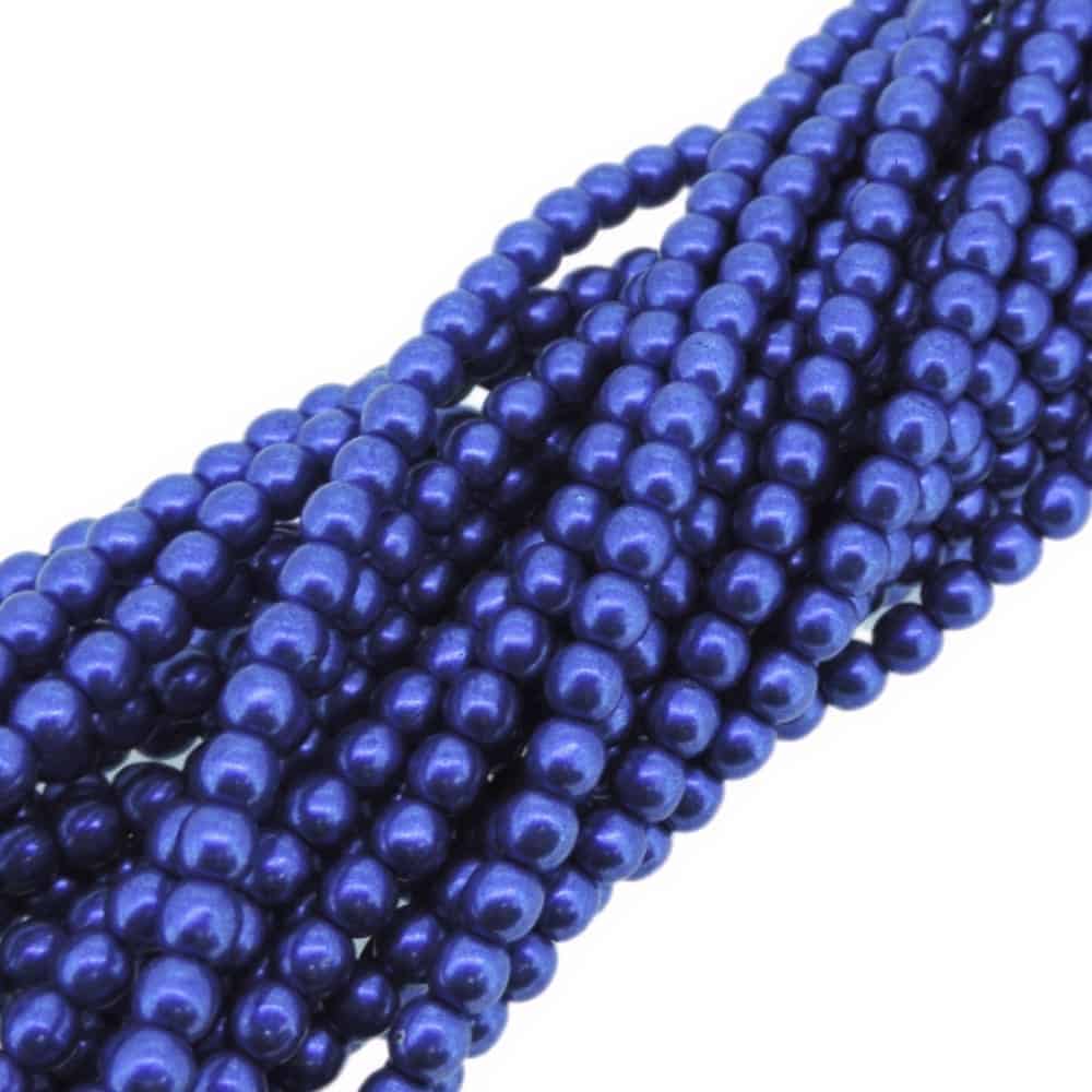 Czech Round Druk Beads 4mm – Saturated Metallic Lapis Blue 100pcs