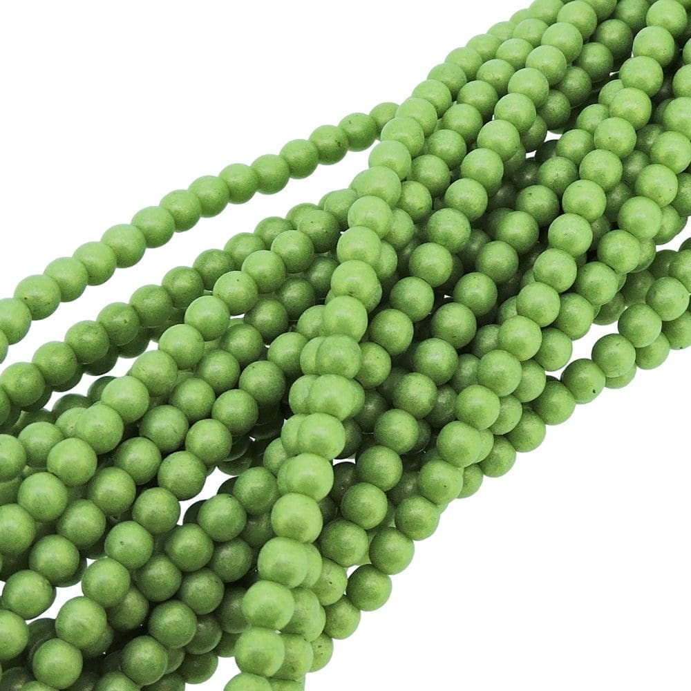 Czech Round Druk Beads 4mm – Pacifica Avocado 100pcs